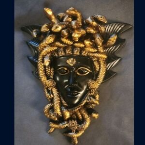 Handmade Medusa head art piece.  6inchs